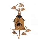 Birdhouse Garden Stakes Outdoor Yard Ornaments for Lawn and Garden Decoration - D-8