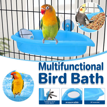 Bird Bath Basin Mirror Type Hanging Bird Bathtub For Multifunction Accessory