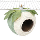 Bird Nest Parrot Nest Coconut Shell Braided Twine Colourful Cage Hanging Bed - White-Brown-Screw Model-10