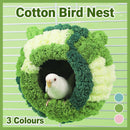 Hanging Warm Cotton Nest Hammock Cozy Bed for Parrots and Other Bird Species - Pink-1