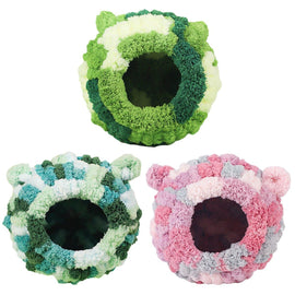 Hanging Warm Cotton Nest Hammock Cozy Bed for Parrots and Other Bird Species - Pink - 0