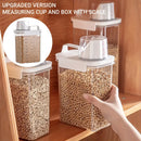 Sealed Household Grain Storage Box Transparent Rice Bucket Kitchen Storage - 2300ml-6