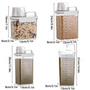 Sealed Household Grain Storage Box Transparent Rice Bucket Kitchen Storage - 2300ml-3