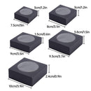 50PCS Handmade Soap Paper Box Round Window Kraft Black White Candy Biscuit Box - Black-50pcs 8*8*3CM-4