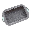 1-Piece Rectangular Flower-Pattern Cake Pan, Grey-2