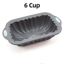 1-Piece Rectangular Flower-Pattern Cake Pan, Grey-9