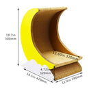 1-Piece Moon-Shaped Corrugated Cardboard Cat Scratcher-3