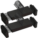 20pcs Black Plastic Pants Hanger Trousers Clips Durable Non Slip Clothes Hanger-2