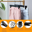 20pcs Black Plastic Pants Hanger Trousers Clips Durable Non Slip Clothes Hanger-5