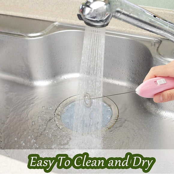 Electric Kitchen Mini Foamer Milk Frother Egg Beater Stirrer Whisk Mixer Tool - Silver