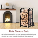 5-Piece Firewood Storage Rack and Fireplace Tool Set-4