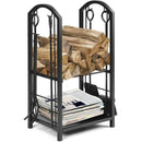5-Piece Firewood Storage Rack and Fireplace Tool Set-13