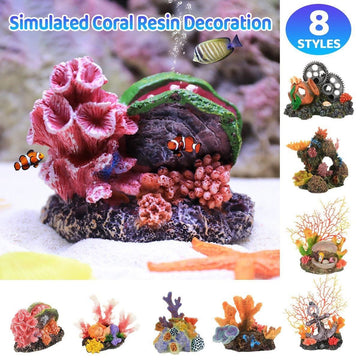 Aquarium Resin Coral Decorations for Fish Tank Marine Simulation Micro Landscape - GH1666 - 0