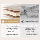 Natural-Finish Desktop Shelf with Two Drawers - 1 Piece-7