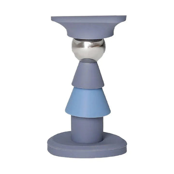 Silicone Silent Door Stopper with Suction Base and Secure Hold Catch Design - Blue