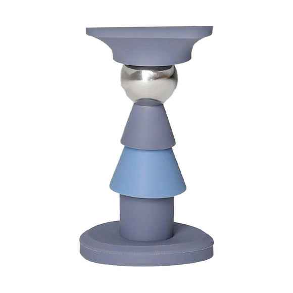 Silicone Silent Door Stopper with Suction Base and Secure Hold Catch Design - Blue