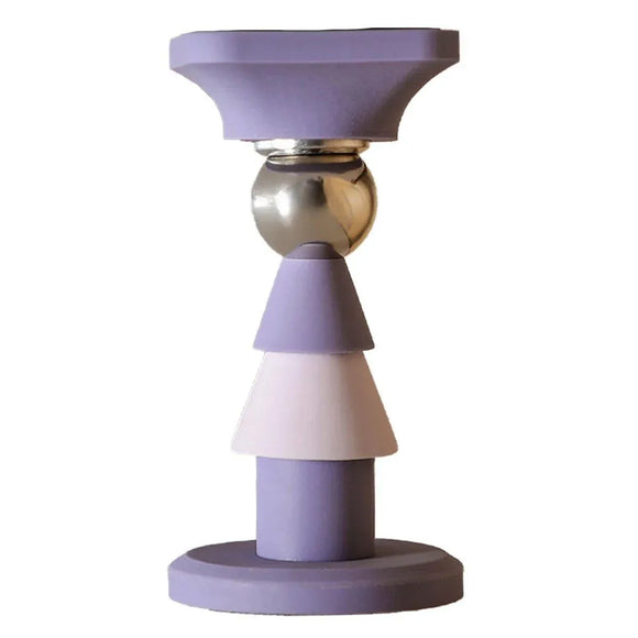 Silicone Silent Door Stopper with Suction Base and Secure Hold Catch Design - Purple