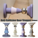 Silicone Silent Door Stopper with Suction Base and Secure Hold Catch Design - Purple-15