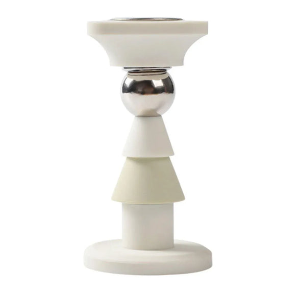 Silicone Silent Door Stopper with Suction Base and Secure Hold Catch Design - White