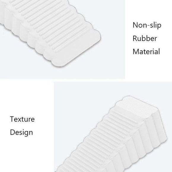 2Pcs Thick Rubber Wedge Door Stoppers Floor Carpet Heavy Duty Door Stop Security