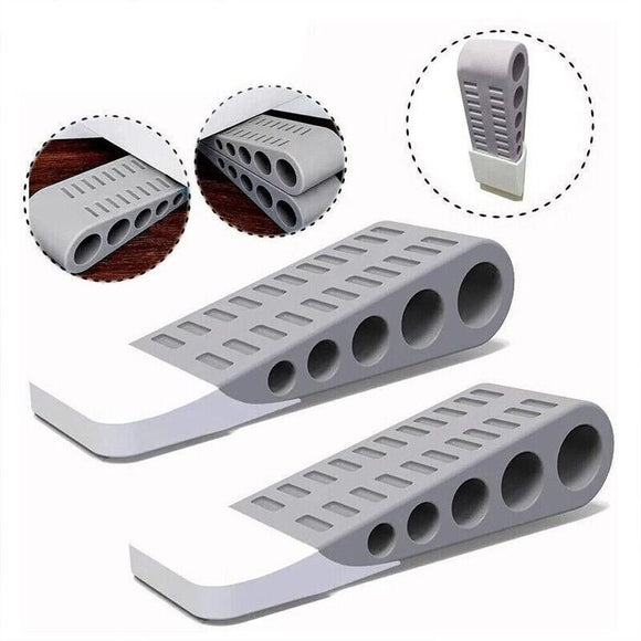 3Pcs Rubber Grip Wedge Door Stoppers Floor Carpet Heavy Duty Door Stop Security