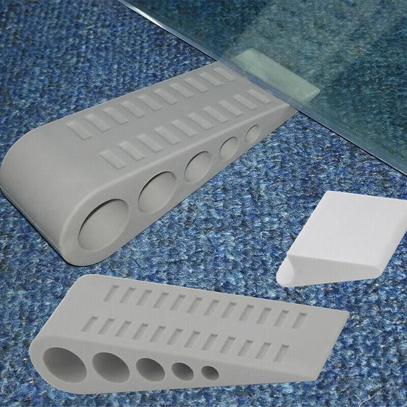 3Pcs Rubber Grip Wedge Door Stoppers Floor Carpet Heavy Duty Door Stop Security
