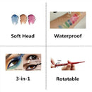 12 Pcs Coloured Eyeliner Pencil Set, Retractable Eye Makeup Pencils in Assorted Colours-7