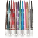 12 Pcs Coloured Eyeliner Pencil Set, Retractable Eye Makeup Pencils in Assorted Colours-9