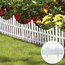 White Garden Edging Fence Panels 60 x 33 cm - 12 Pieces-7