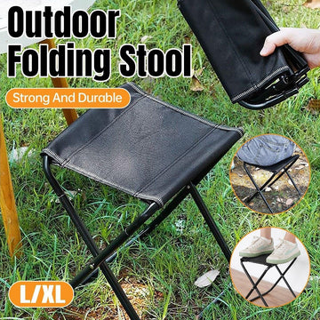 Portable Outdoor Folding Stool Travel Camping Fishing Small Foldable Chair Mat - Extra-Large - 0