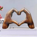 1-Piece Brown Heart-Hand Decorative Figurine, 18.5 cm-4