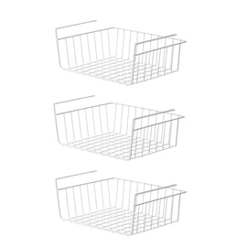 3PCS Hanging Storage Basket Rack Organizer Kitchen Wardrobe Shelf Cabinet Basket - 0