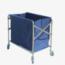 Folding Linen Trolley with Hand Push Design for Storage Room Cleaning Service-12
