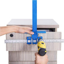 Furniture Carpentry Drill Guide Punch Locator Woodworking Hole Locator Ruler - Blue-9