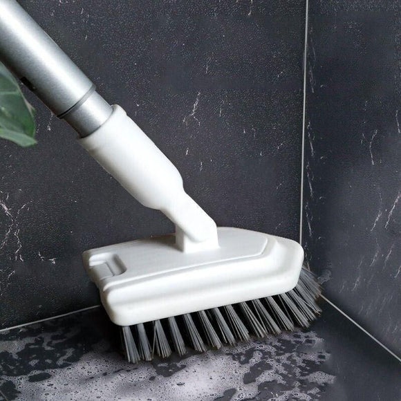 Long Handled Shower Scrub Brush with Extendable Pole for Bathroom Tiles