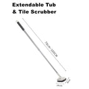 Long Handled Shower Scrub Brush with Extendable Pole for Bathroom Tiles-3