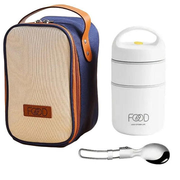 3pcs Insulated Lunch Box Soup Container Portable Breakfast Food Storage Box Set - 0