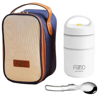 3pcs Insulated Lunch Box Soup Container Portable Breakfast Food Storage Box Set - 0