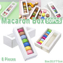50-Pack White Drawer-Style Window Pastry Boxes, 20.5 x 7 x 5 cm-1