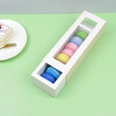 50-Pack White Drawer-Style Window Pastry Boxes, 20.5 x 7 x 5 cm-9