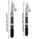 Portable Mini Fishing Rod Fishing Gear Compact Travel Rods for Outdoor Sports - 235cm-3