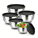 5-Bowl Nested Mixing Set with 5 Black Lids-13