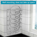 Pan Lid Holder Storage Rack Wall Mount Pot Cover Organizer Kitchen Accessories-12