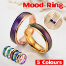 Mood Colour Changing Ring Temperature Sensitive Stainless Steel US Size 8 - Rose Gold-2