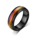 Mood Colour Changing Ring Temperature Sensitive Stainless Steel US Size 8 - Rose Gold-6