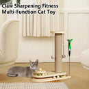1-Piece Cat Scratching Post with Turntable Toy-5
