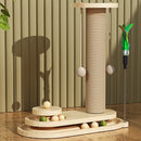 1-Piece Cat Scratching Post with Turntable Toy-10