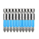 10PCS Anti Slip Electric Hex Shank 50mm PH2 Cross Head Screwdriver Bits Set-2