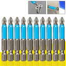 10PCS Anti Slip Electric Hex Shank 50mm PH2 Cross Head Screwdriver Bits Set-5