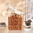 2Sizes Portable Transparent Grain Storage Jar Cat Food Rice Snack Tea Container - 2000ML-7